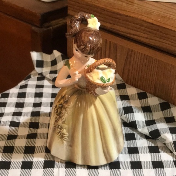 Enesco Vintage 7 inches full body young girl planter made of glass - Picture 2 of 6